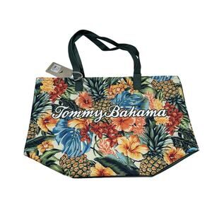 NWT  2025 TOMMY BAHAMA Tropical Island Pineapple Blooms Beach Bag Tote - NEW